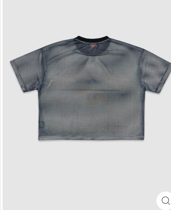 OVERSIZE MESH ATHLETIC CROP TOP