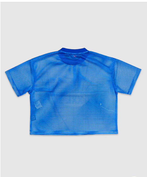 OVERSIZE MESH ATHLETIC CROP TOP